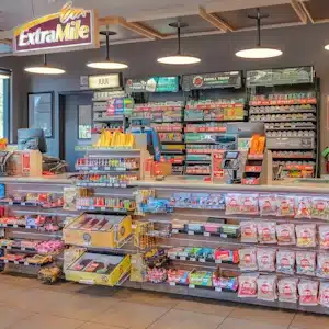 ExtraMile convenience store interior built and installed by KRS