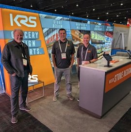 KRS team members at the company's grocery-design trade-show booth