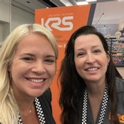 Two KRS team members at the KRS trade-show booth