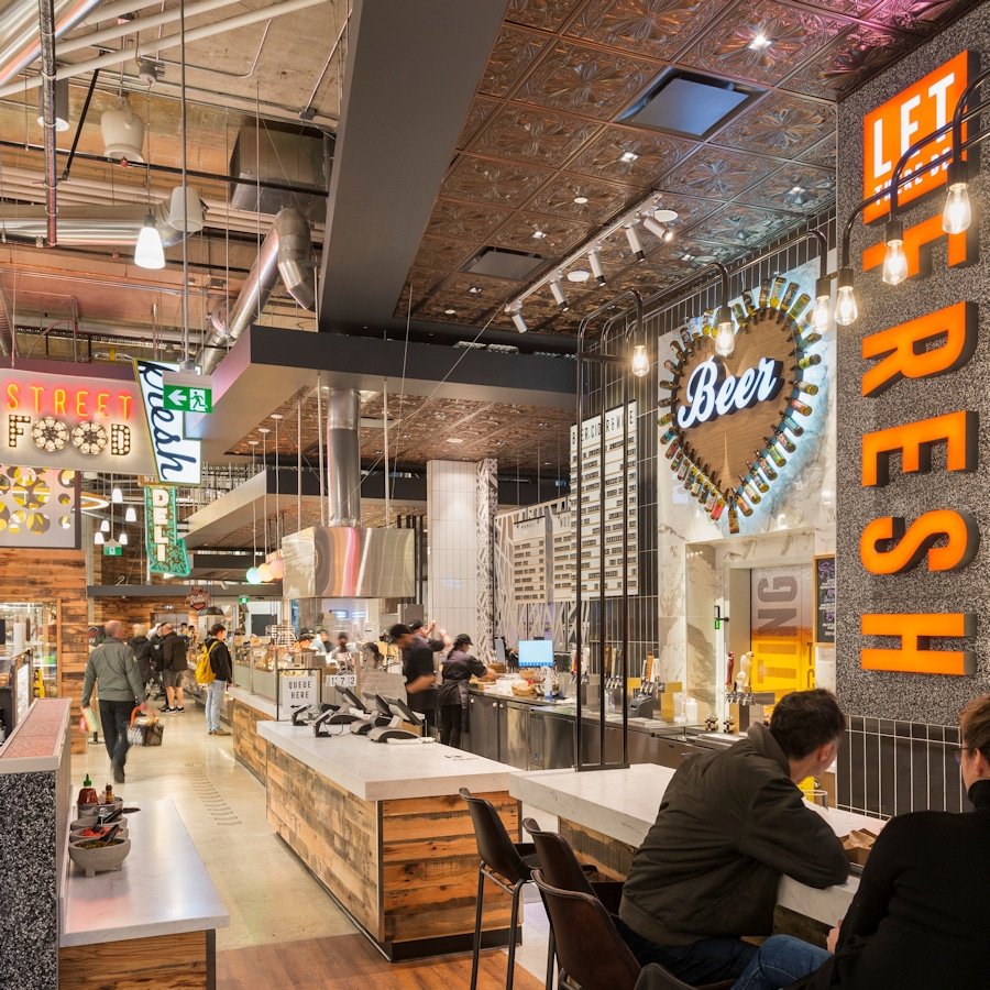 Fresh St. Market, Vancouver, honored in the Retail Design Institute's 50th annual International Design Awards.