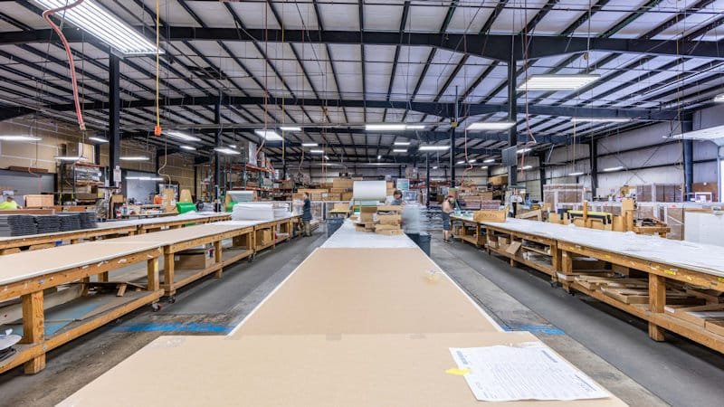 The KRS production floor in Eugene, Oregon