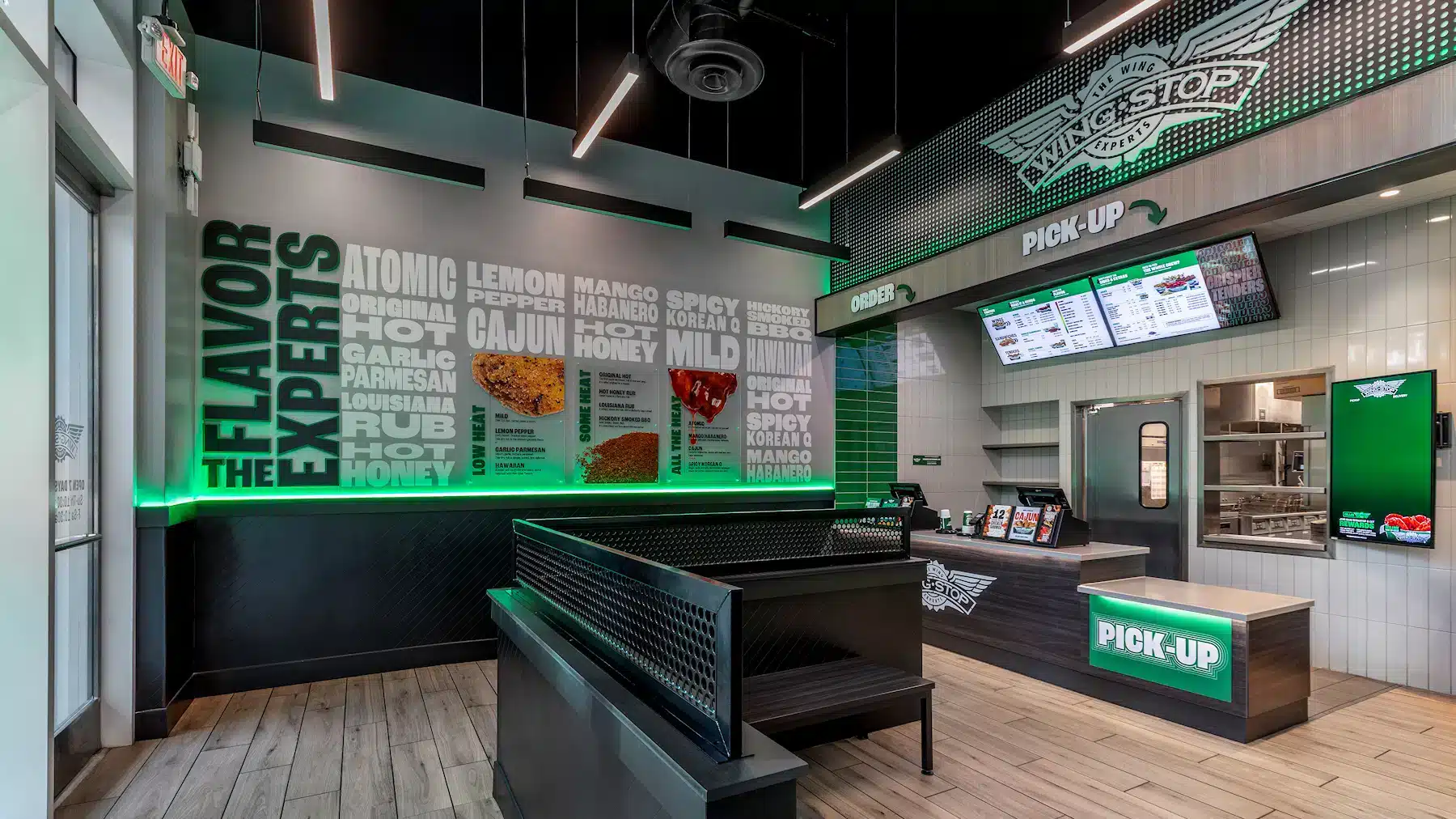 Wingstop interior map with hover points