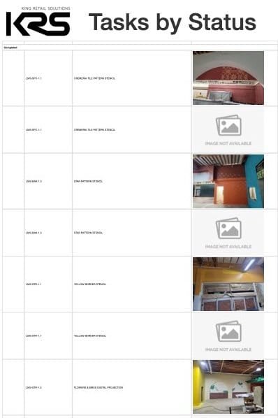 Sample KRS daily installation report