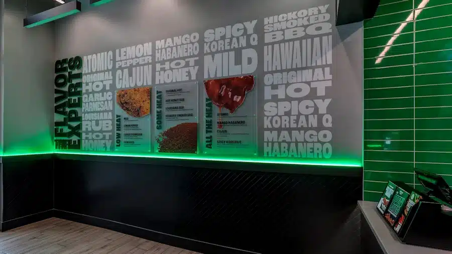 Wall graphics and LED accents